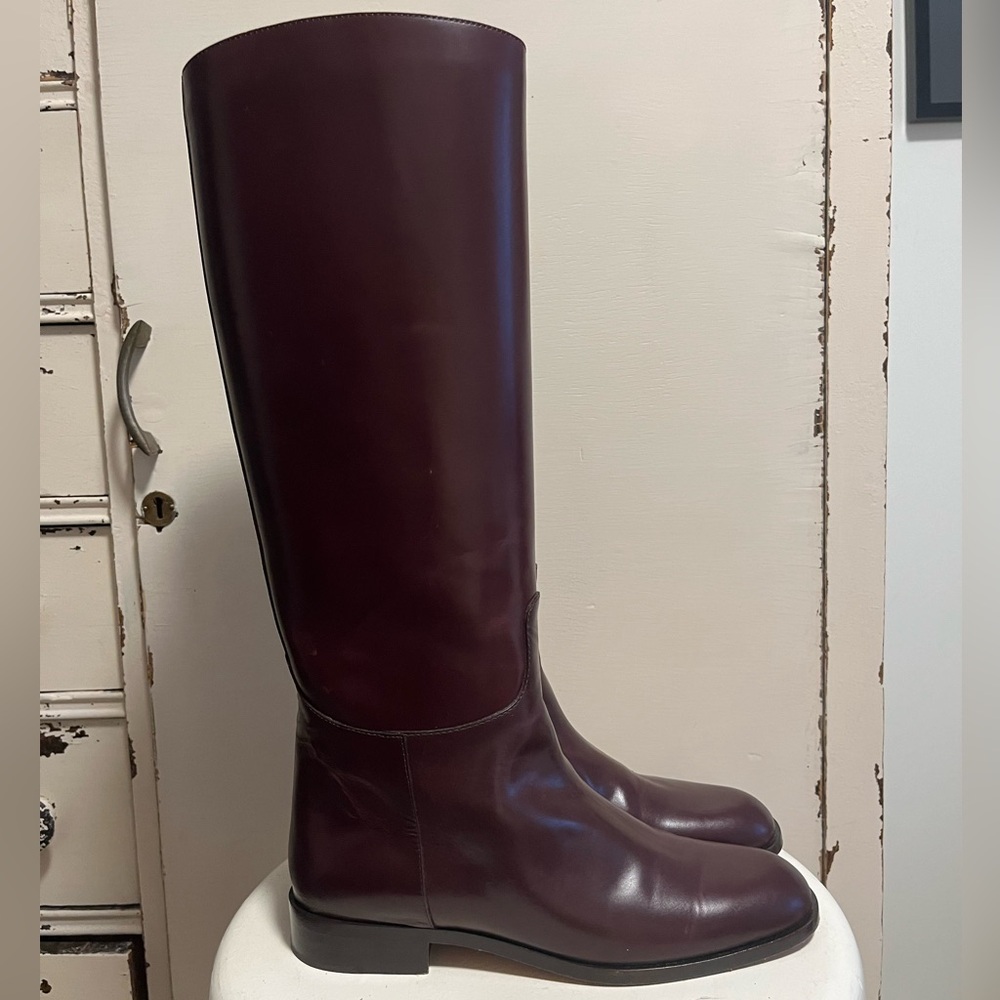 MARC JACOBS sz. 36 Bordeaux Knee High Riding Boot